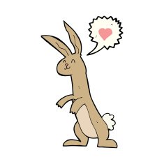 cartoon rabbit in love N4
