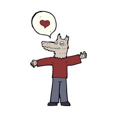 cartoon werewolf in love N4