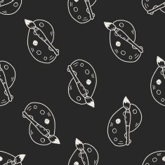 doodle palette brush seamless pattern background N2