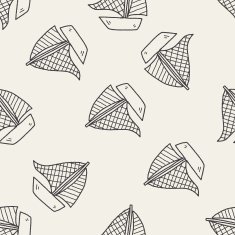 doodle sail seamless pattern background