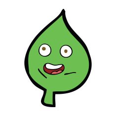 cartoon happy leaf N4