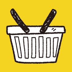 doodle shopping basket N12