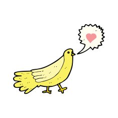 cartoon love bird N4