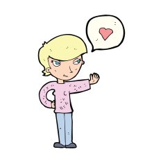 cartoon woman in love N106