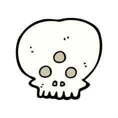 cartoon mystic skull N4