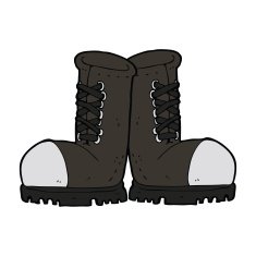 cartoon steel toe cap boots N4