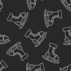 Doodle Skates seamless pattern background N2