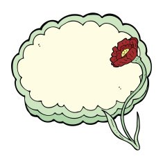 cartoon flower and cloud frame N4