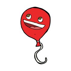 cartoon balloon with face N7