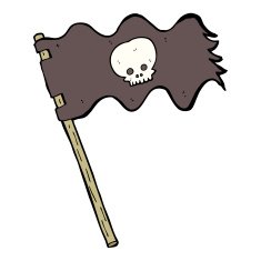 cartoon pirate flag N4