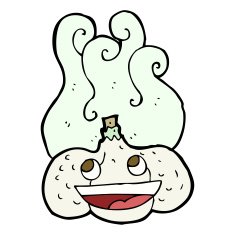 cartoon happy garlic N4