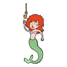 cartoon mermaid and hook N4