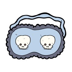cartoon skull sleeping mask N4