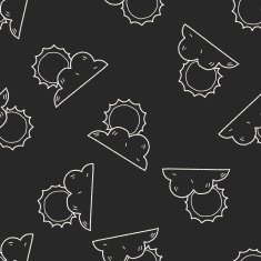 doodle sun seamless pattern background N6