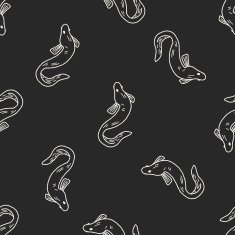 Eel doodle seamless pattern background N2 free image download