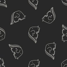 Elephant SLIDE doodle seamless pattern background N2