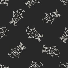 elf doodle seamless pattern background N12
