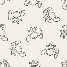faucet doodle seamless pattern background N3
