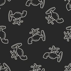 faucet doodle seamless pattern background N4