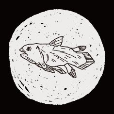 fish dinosaur doodle N15