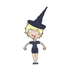 cartoon halloween witch N31