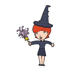 cartoon halloween witch N34