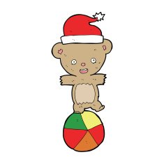 cartoon christmas teddy bear N18