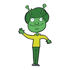 cartoon space alien N29