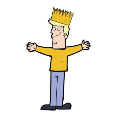 cartoon man wearing crown N4