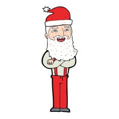 cartoon hipster santa N7