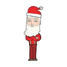 cartoon hipster santa N8