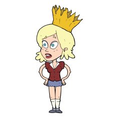 cartoon person wearing crown N50