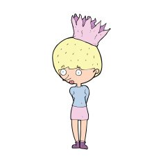 cartoon person wearing crown N51