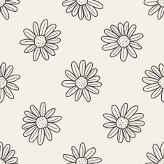 flower doodle seamless pattern background N7