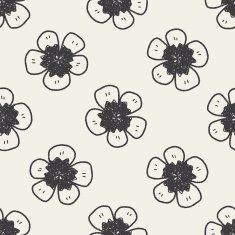 flower doodle seamless pattern background N8