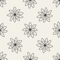 flower doodle seamless pattern background N9