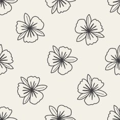 flower doodle seamless pattern background N10