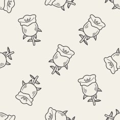 flower doodle seamless pattern background N11