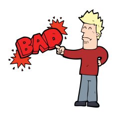 cartoon man pointing out the bad N8