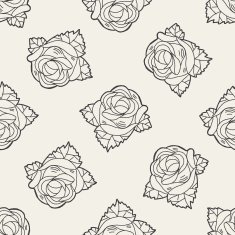 flower doodle seamless pattern background N13