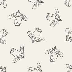 flower doodle seamless pattern background N14