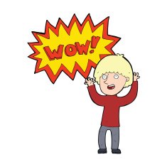 cartoon amazed man N16