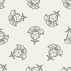 flower doodle seamless pattern background N15