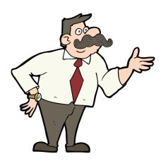 cartoon mustache man N5