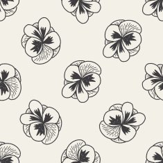 flower doodle seamless pattern background N17