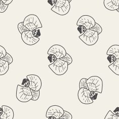 flower doodle seamless pattern background N19