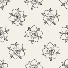 flower doodle seamless pattern background N20