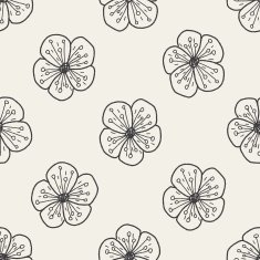 flower doodle seamless pattern background N21
