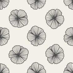 flower doodle seamless pattern background N23