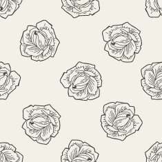 flower doodle seamless pattern background N24